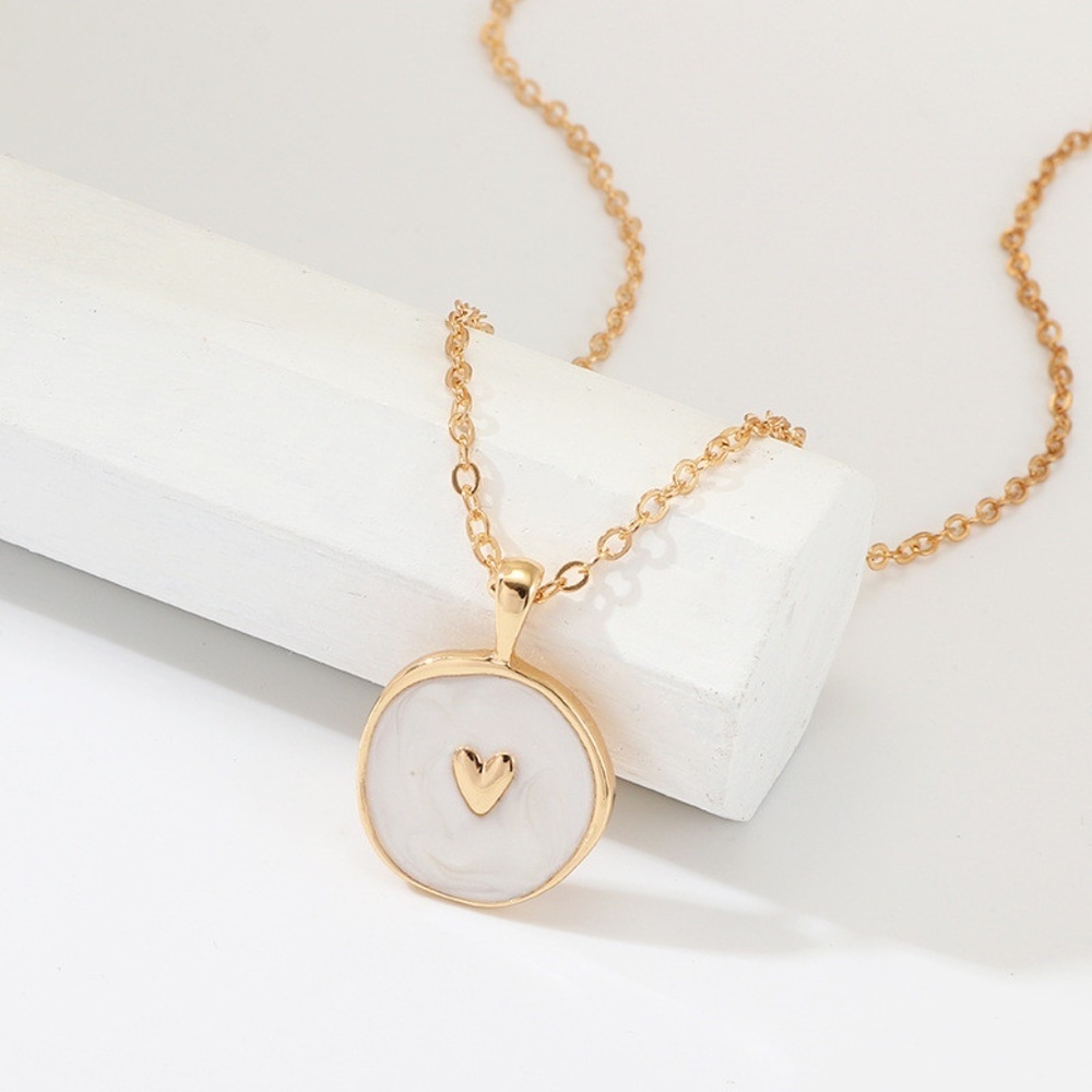 Azalee White X Gold Fashion Moon Necklace 16$